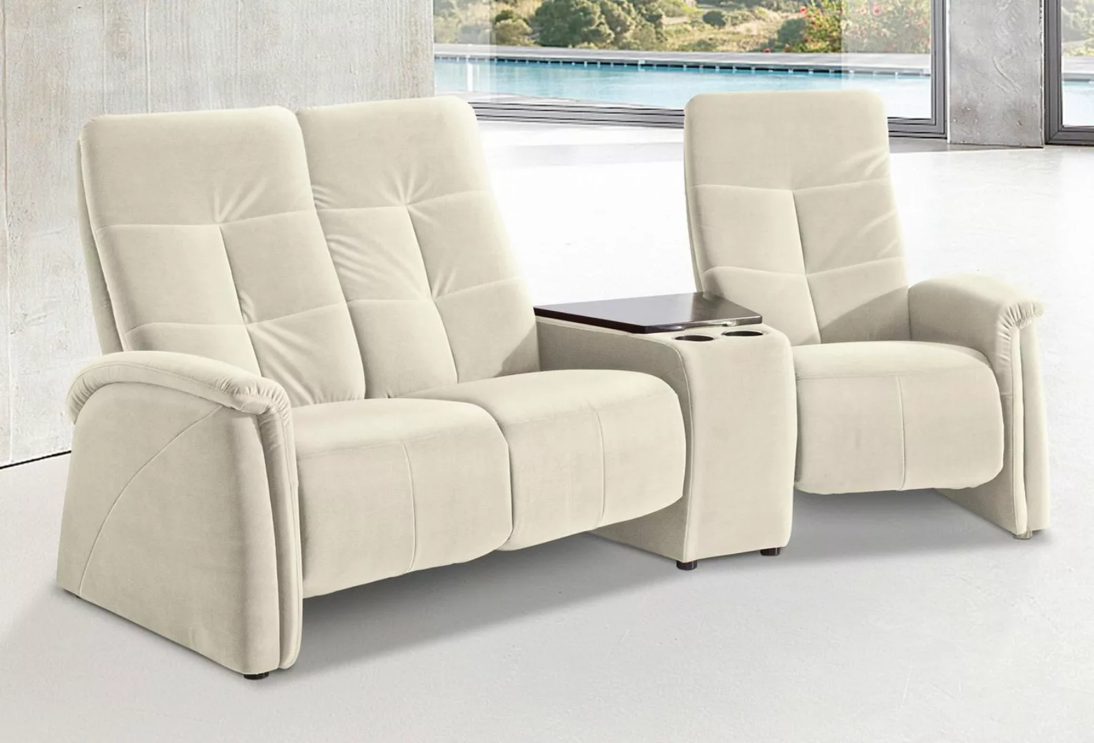 exxpo - sofa fashion 3-Sitzer Tivoli, Kinosofa mit Tischablage und Stauraum günstig online kaufen