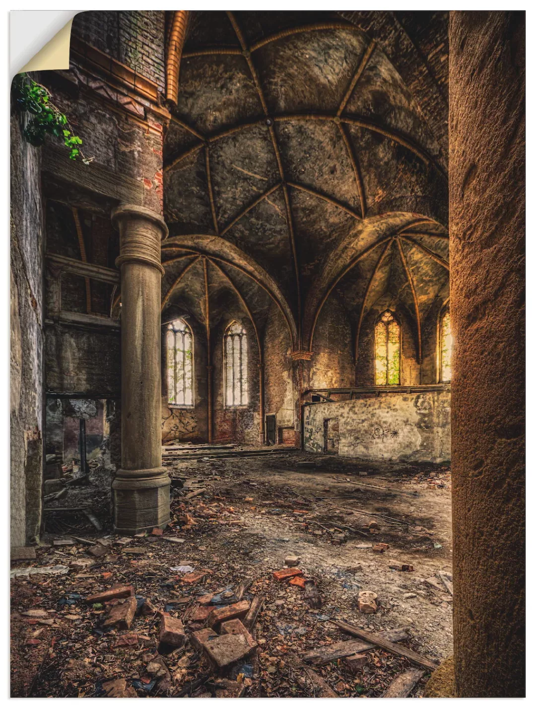 Artland Wandbild »Lost Place - verlassene Kirche II«, Gebäude, (1 St.) günstig online kaufen