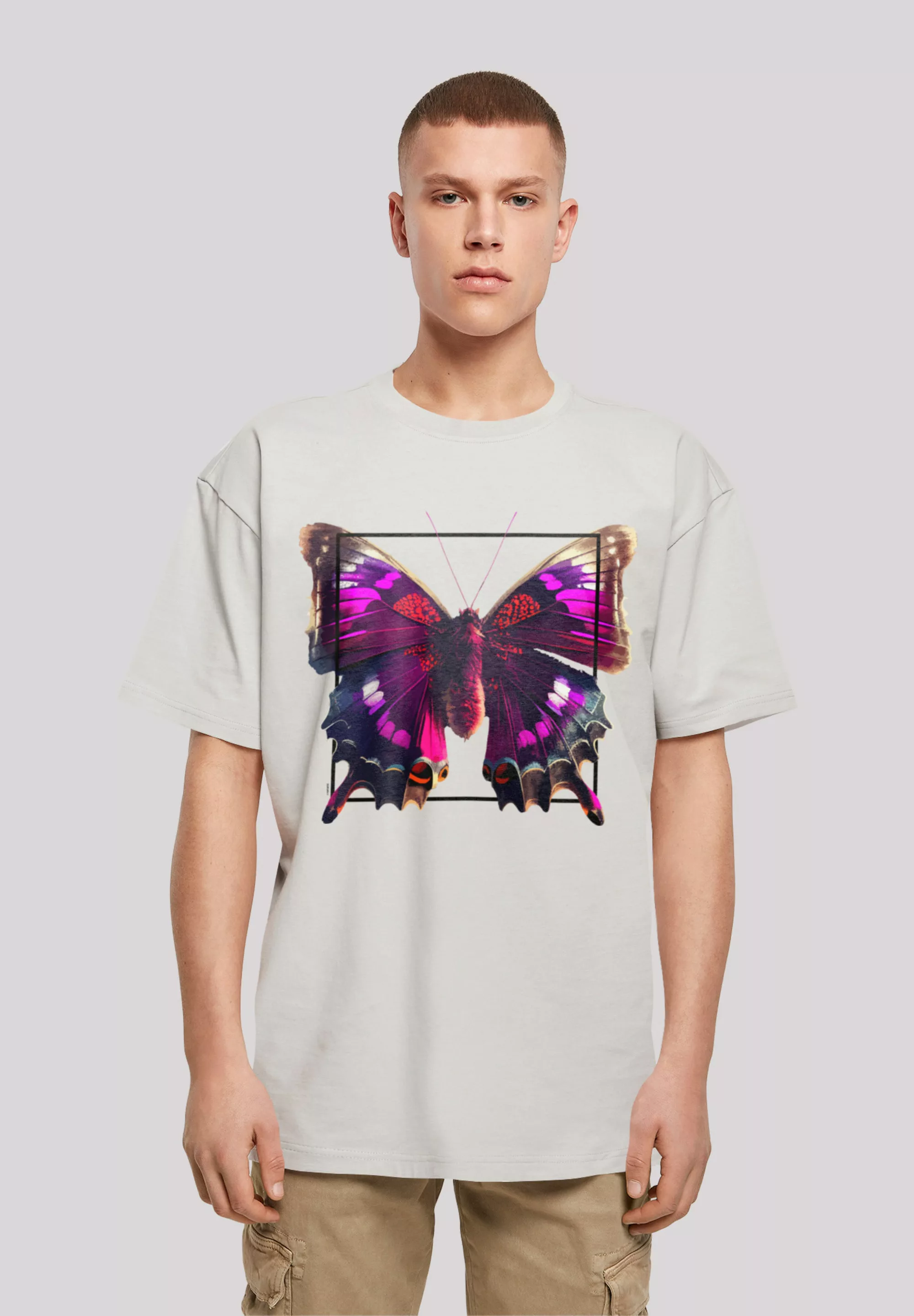 F4NT4STIC T-Shirt "Pink Schmetterling OVERSIZE TEE", Print günstig online kaufen