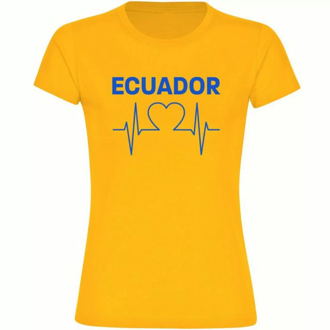 multifanshop T-Shirt Damen Ecuador - Herzschlag - Frauen günstig online kaufen