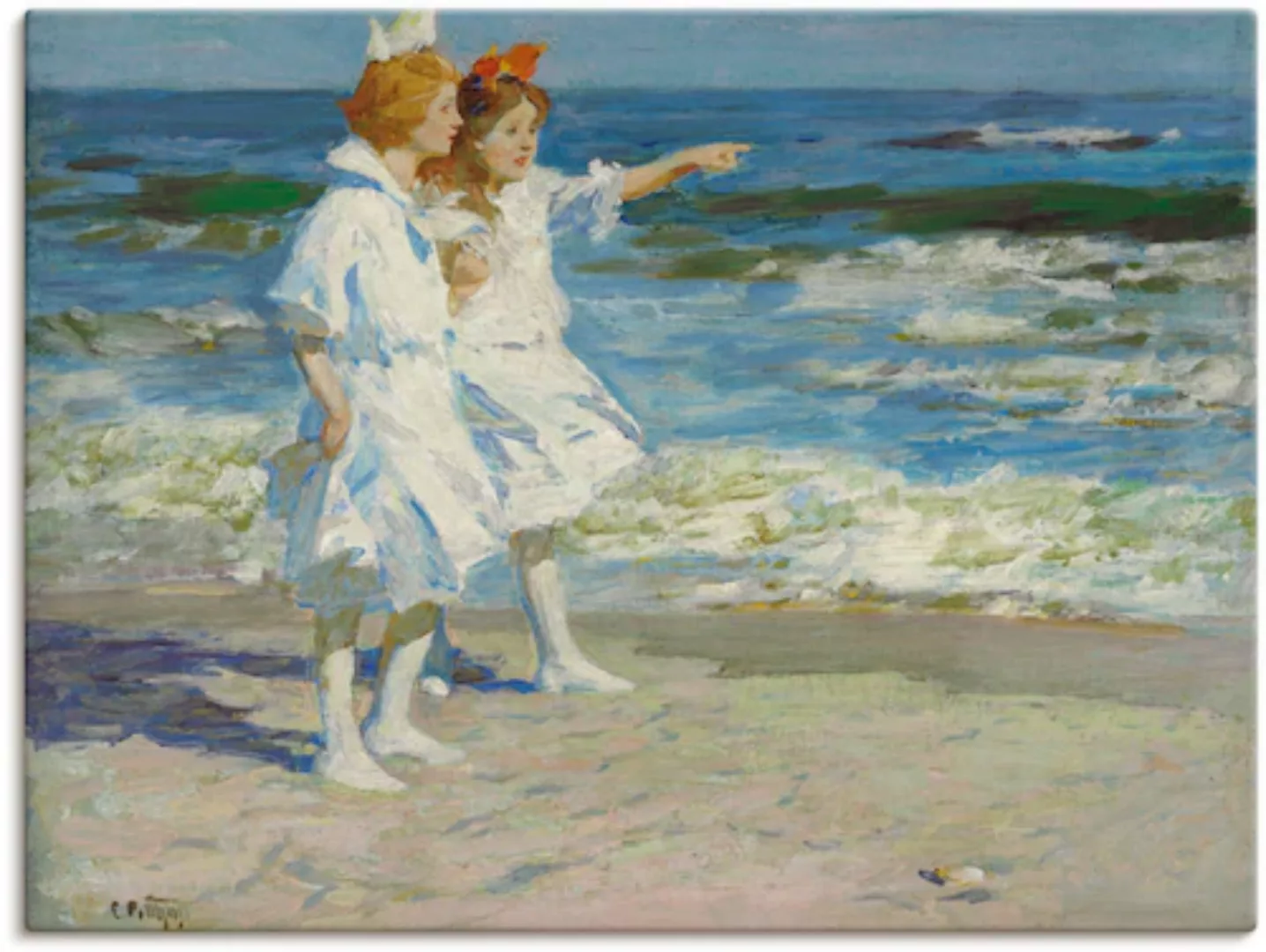 Artland Wandbild "Mädchen am Strand.", Kind, (1 St.), als Leinwandbild, Wan günstig online kaufen