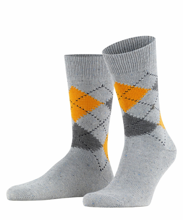 Burlington Raw Argyle Herren Socken, 40-46, Grau, Baumwolle, 21924-369002 günstig online kaufen