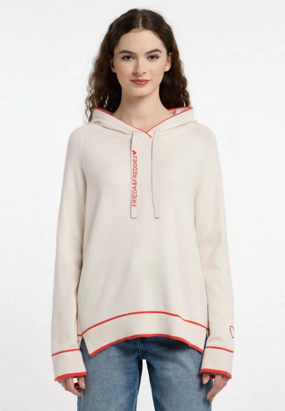 Frieda & Freddies NY Strickpullover Hoody mit dezenten Farbdetails günstig online kaufen