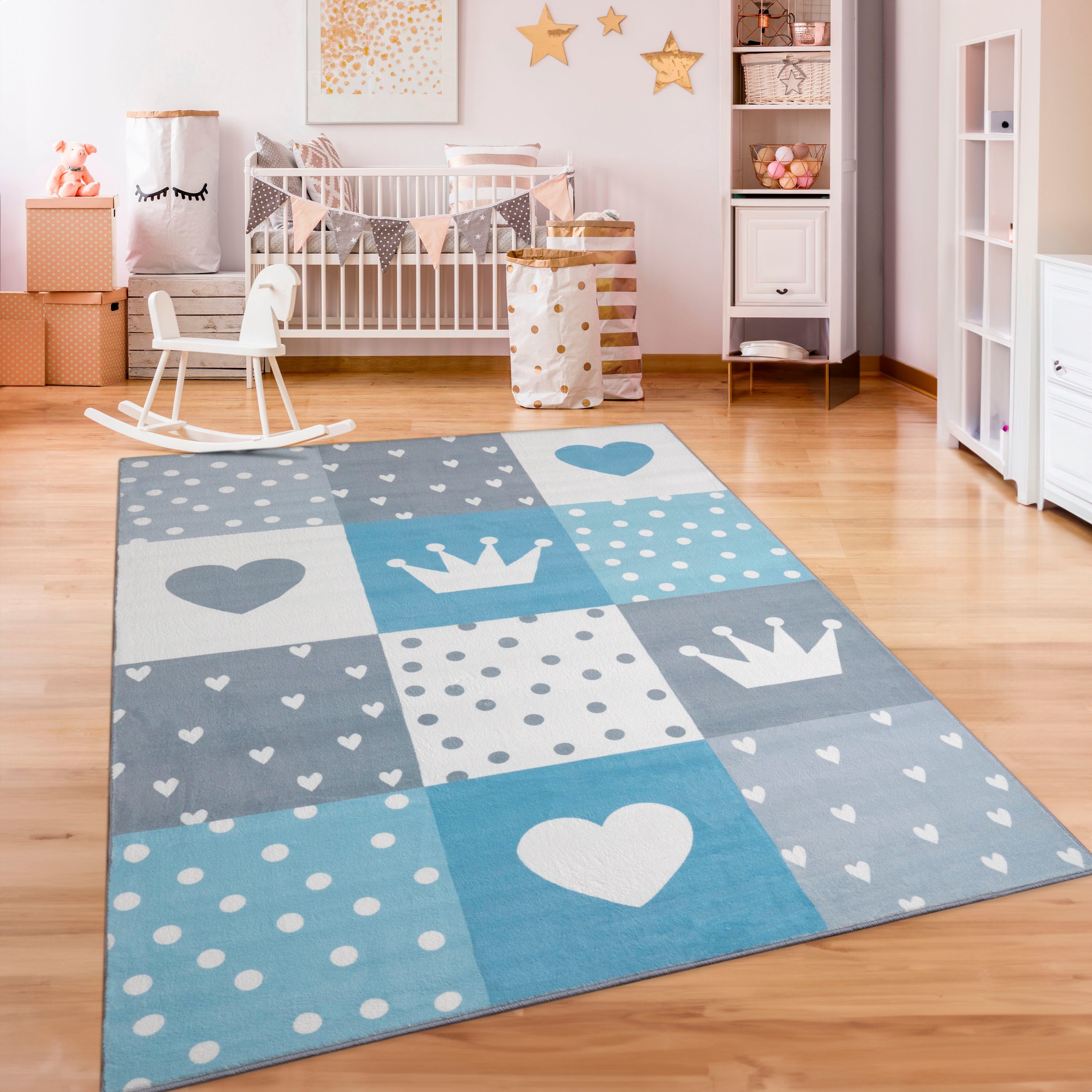 Paco Home Kinderteppich »Eliz 391«, rechteckig, 12 mm Höhe, Kurzflor, Spiel günstig online kaufen