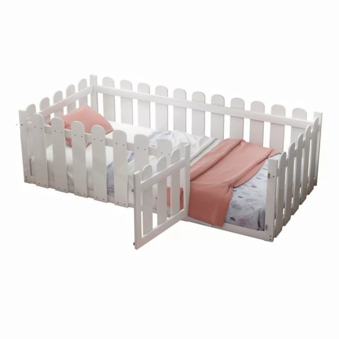 REDOM Kinderbett Einzelbett Doppelbett Jugendbett Holzbett Gästebett (Holzb günstig online kaufen