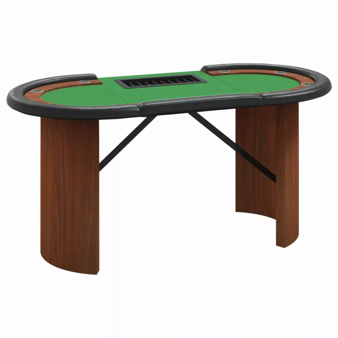 Vidaxl Pokertisch Klappbar 10 Spieler Mit Chipablage Grün 160x80x75 Cm günstig online kaufen