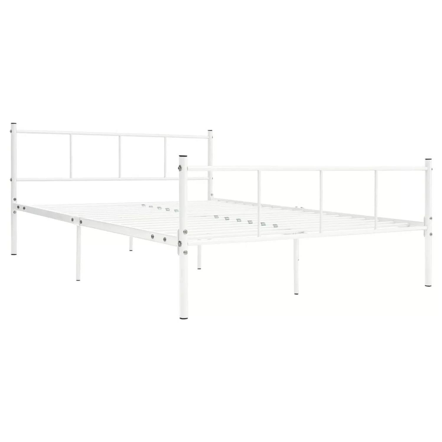 Bettgestell Weiß Metall 120x200 Cm günstig online kaufen