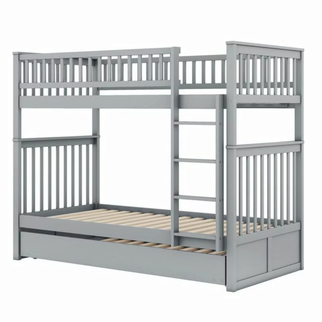 Odikalo Kinderbett Etagenbett Dreierbett Ausziehbar Geländer Treppe 90x200c günstig online kaufen