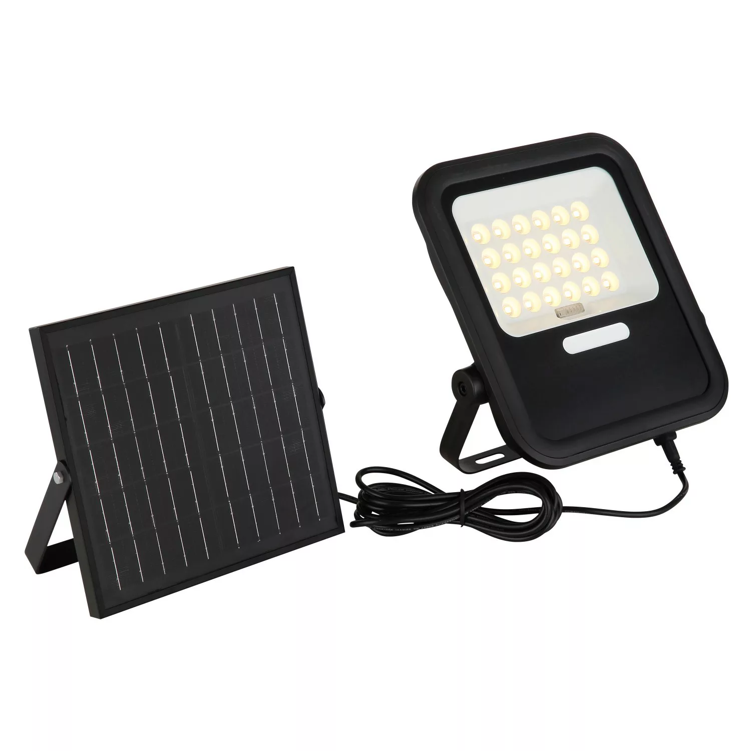 LED-Solarleuchte schwarz Kunststoff Metall B/H: ca. 24,3x25,4 cm günstig online kaufen