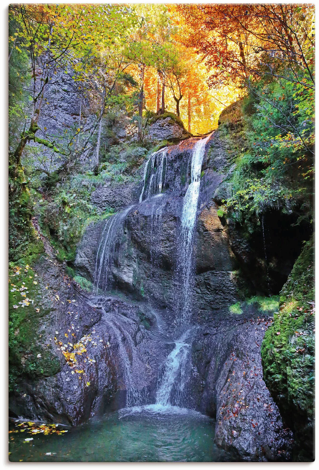 Artland Wandbild "Niedersonthofener Wasserfall im Allgäu", Wasserfallbilder günstig online kaufen