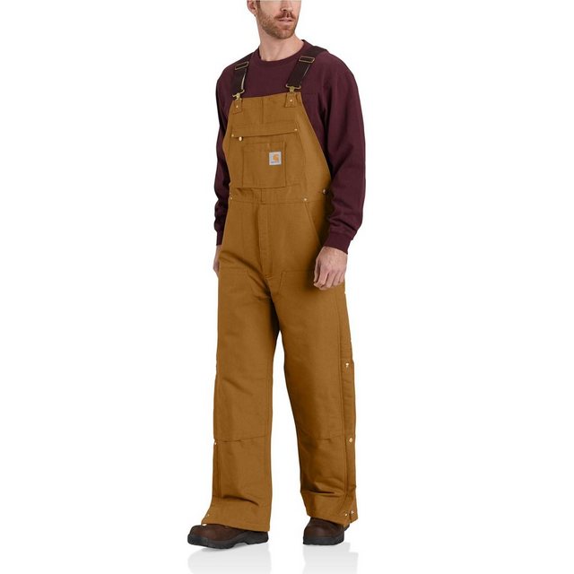 Carhartt Arbeitslatzhose FIRM DUCK INSULATED BIB (1-tlg) mit seitlichem Sch günstig online kaufen