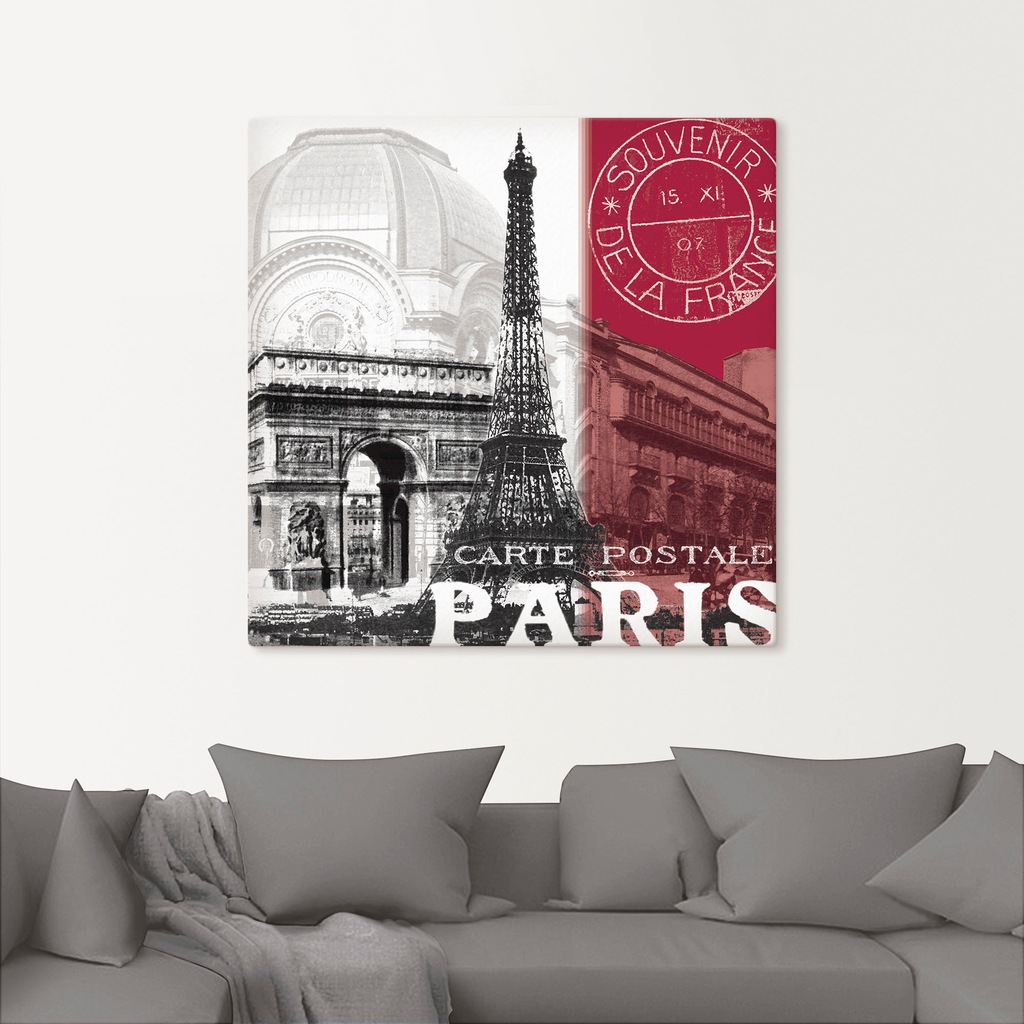 Artland Wandbild »Paris«, Gebäude, (1 St.), als Alubild, Outdoorbild, Leinw günstig online kaufen