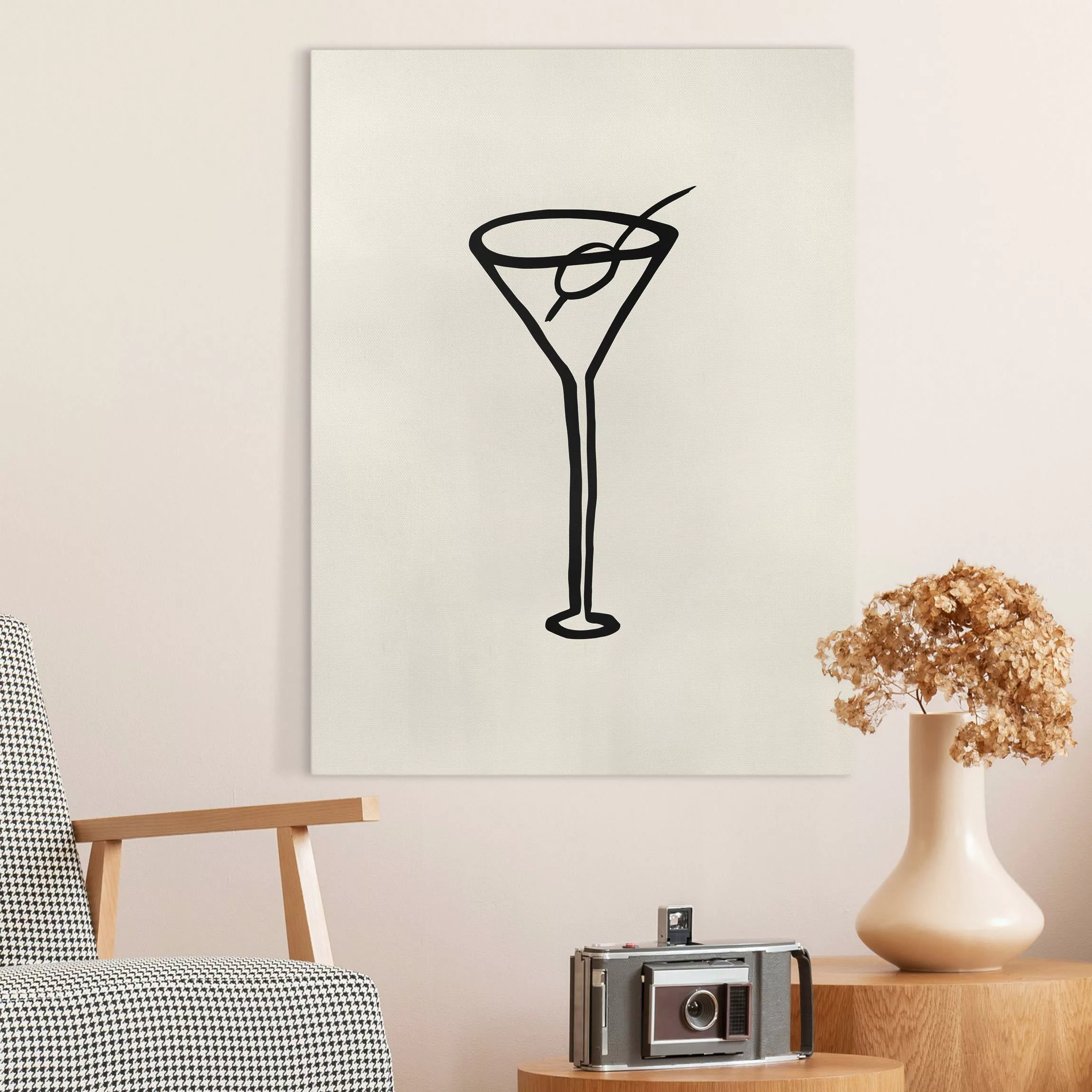 Leinwandbild Martini mit Olive günstig online kaufen