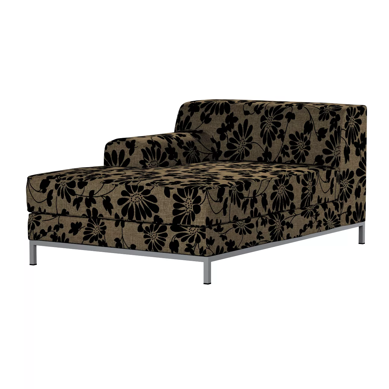 Bezug für Kramfors Sofa Recamiere links, beige-schwarz, Bezug für Recamiere günstig online kaufen