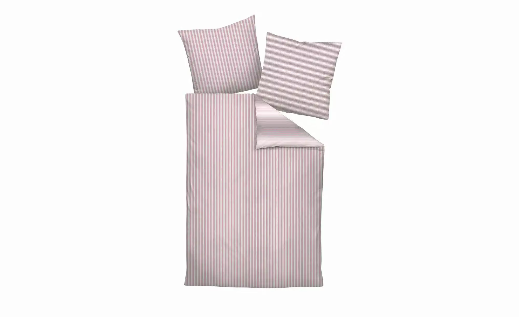 Janine Wendesatin-Bettwäsche  Streifen ¦ rosa/pink ¦ 100% Mako-Baumwolle ¦ günstig online kaufen