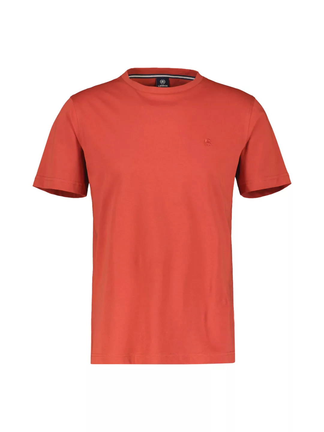 LERROS T-Shirt LERROS Unifarbenes Basic T-Shirt mit Logostitch günstig online kaufen