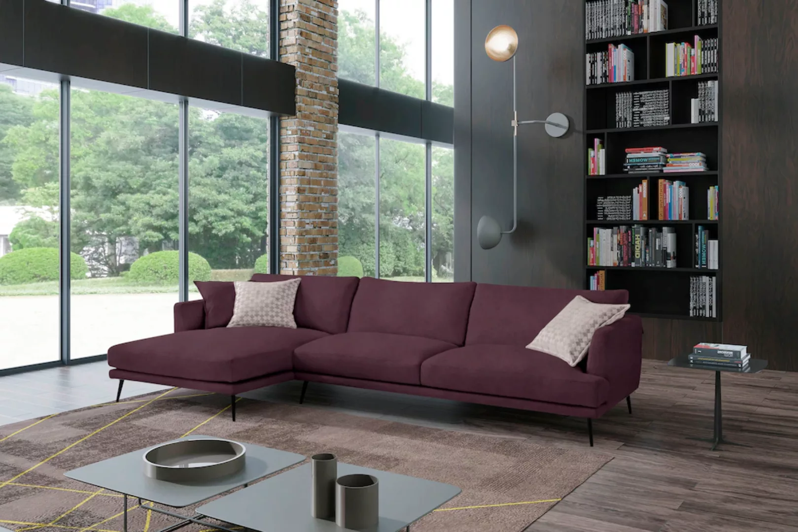 Egoitaliano Ecksofa »Sophia, Designsofa mit extrakomfortablem Sitzkomfort«, günstig online kaufen