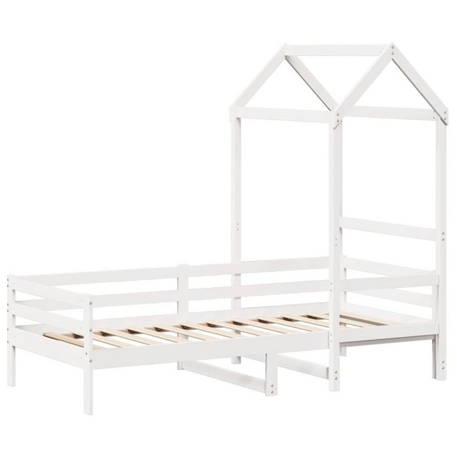 vidaXL Bett Tagesbett mit Dach Weiß 90x190 cm Massivholz Kiefer günstig online kaufen