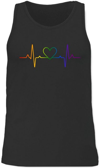 Shirtracer Tanktop Herzschlag Regenbogen Pride LGBT Kleidung günstig online kaufen