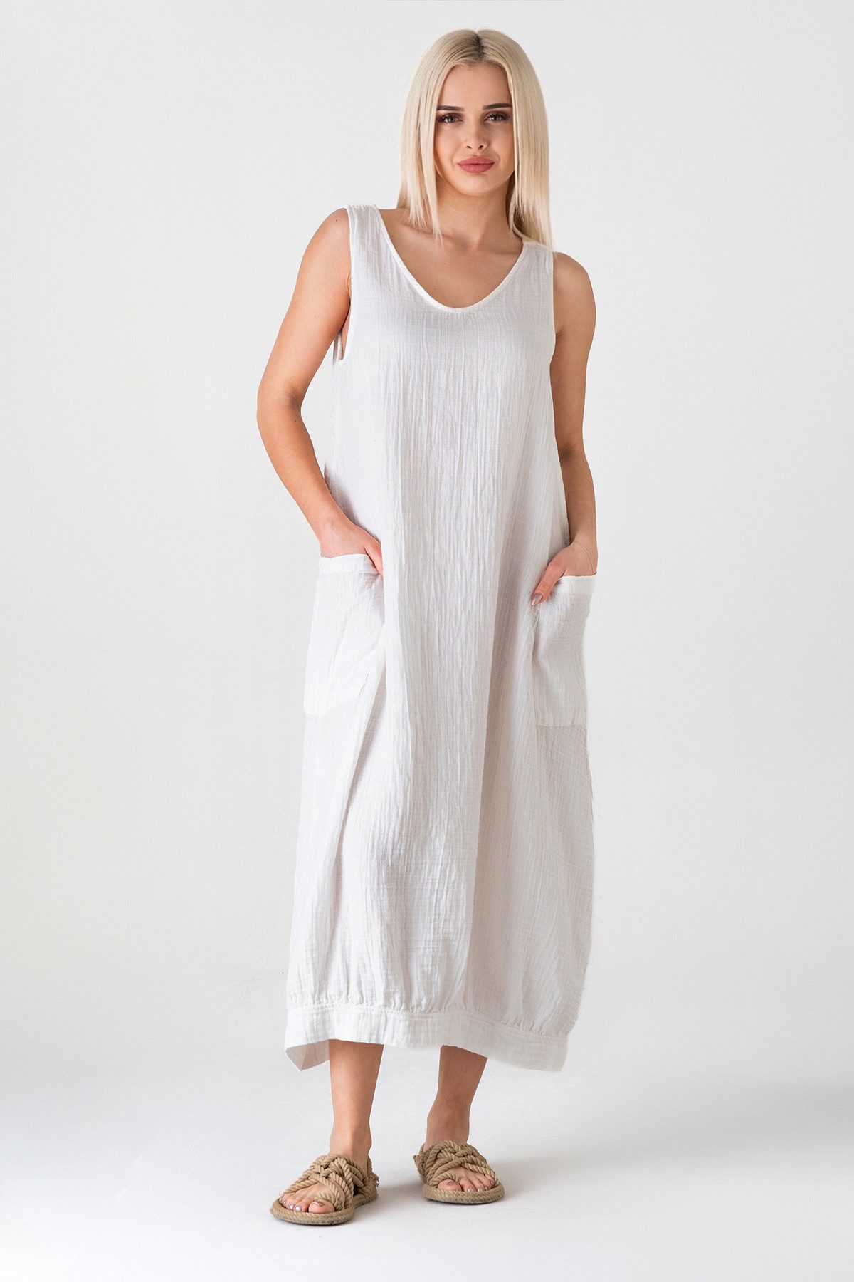 WENOR Sommerkleid Musselin Strandkleid Boho Look günstig online kaufen
