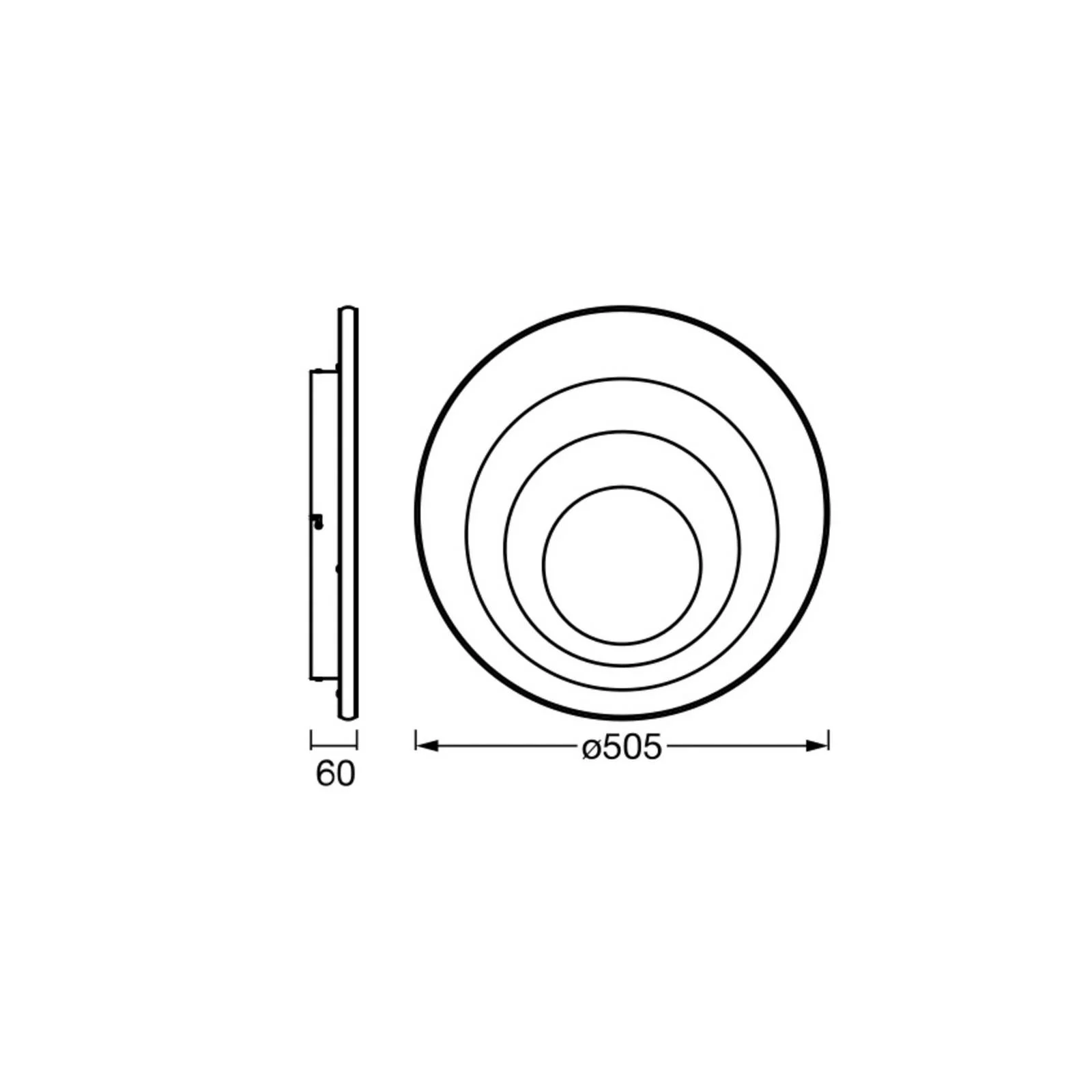 OSRAM LED-Deckenlampe ORBIS SPIRAL ROUND Ø 52cm weiß up/down günstig online kaufen