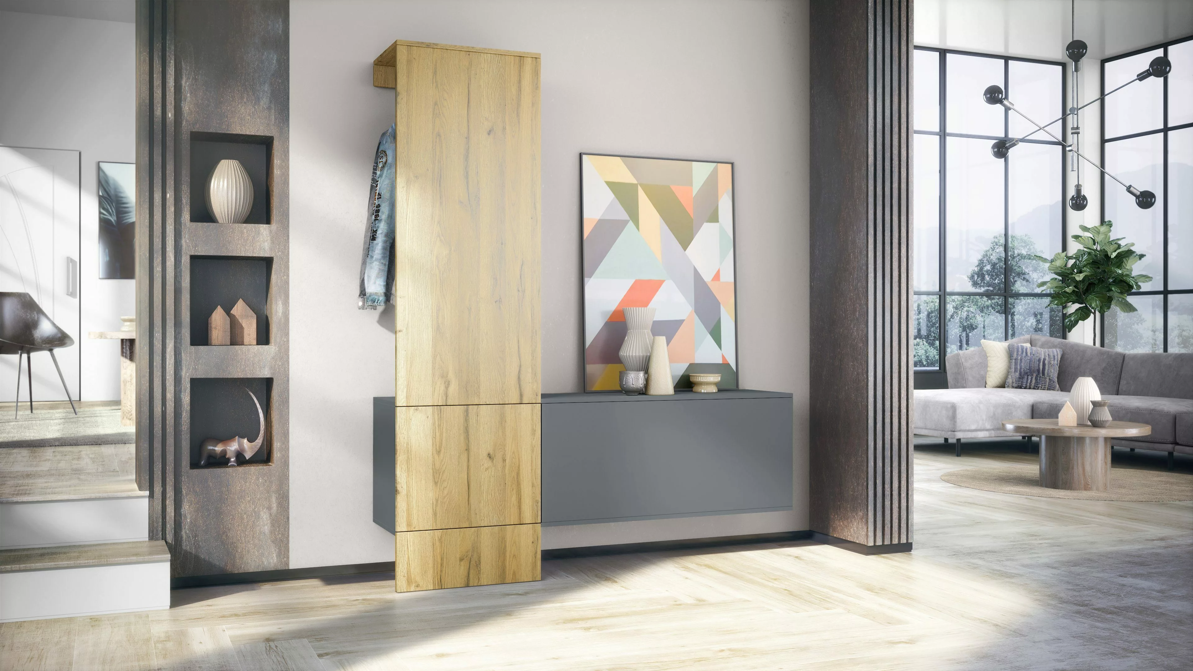 Vladon Garderoben-Set Carlton Set 4, (Wandgarderobe günstig online kaufen