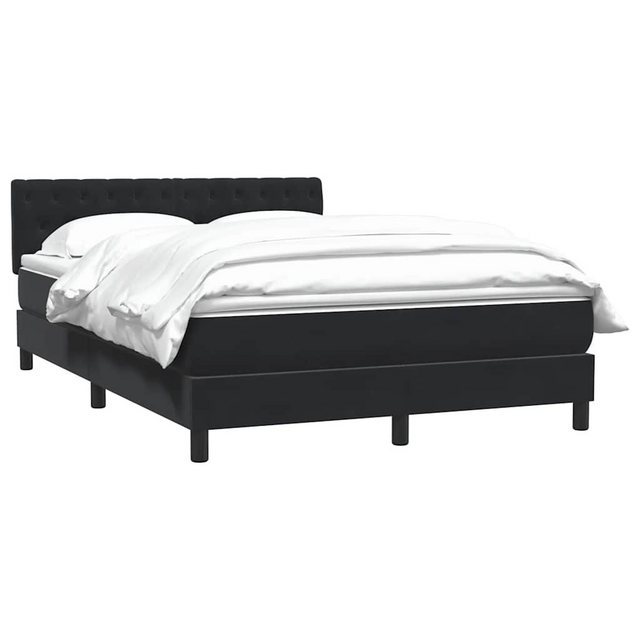 vidaXL Bett Boxspringbett mit Matratze Schwarz 160x220 cm Samt günstig online kaufen