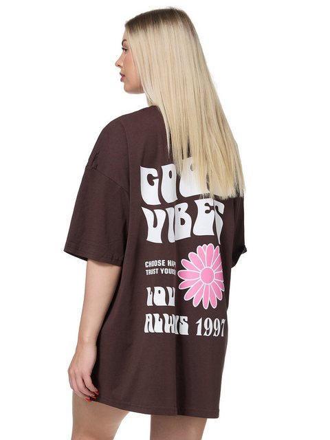 Worldclassca T-Shirt Worldclassca Oversized Print GOOD VIBES T-Shirt lang S günstig online kaufen