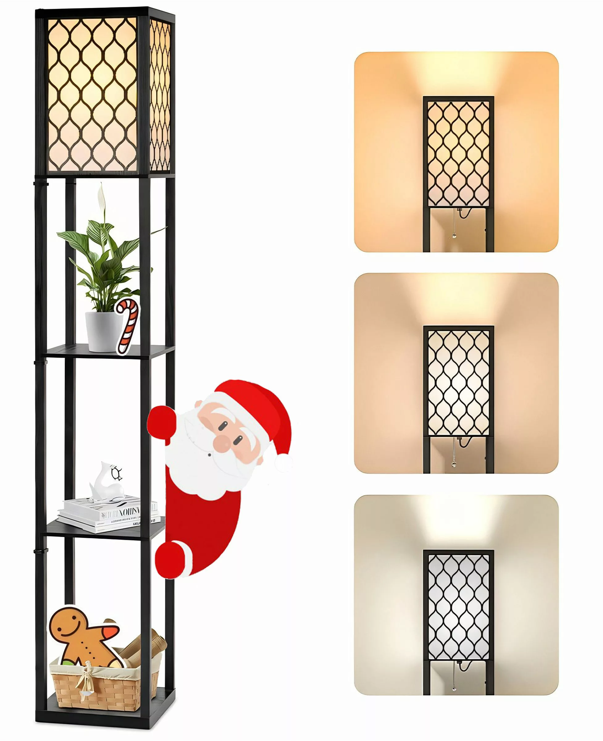Simloveve LED Stehlampe Stehleuchte mit Regal, günstig online kaufen