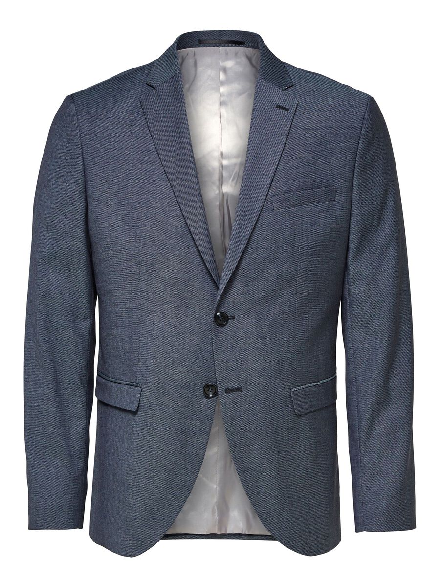 Selected Schlank Mylobill Light Structure Blazer 98 Light Blue günstig online kaufen