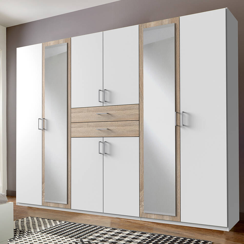 Lomadox Kleiderschrank DUNMORE-43 Drehtürenschrank 270cm, 8 Türen, 2 Schubl günstig online kaufen