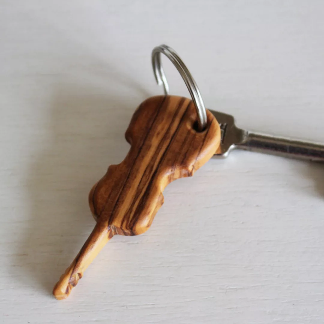 Schlüsselanhänger Geige | Holz Anhänger günstig online kaufen