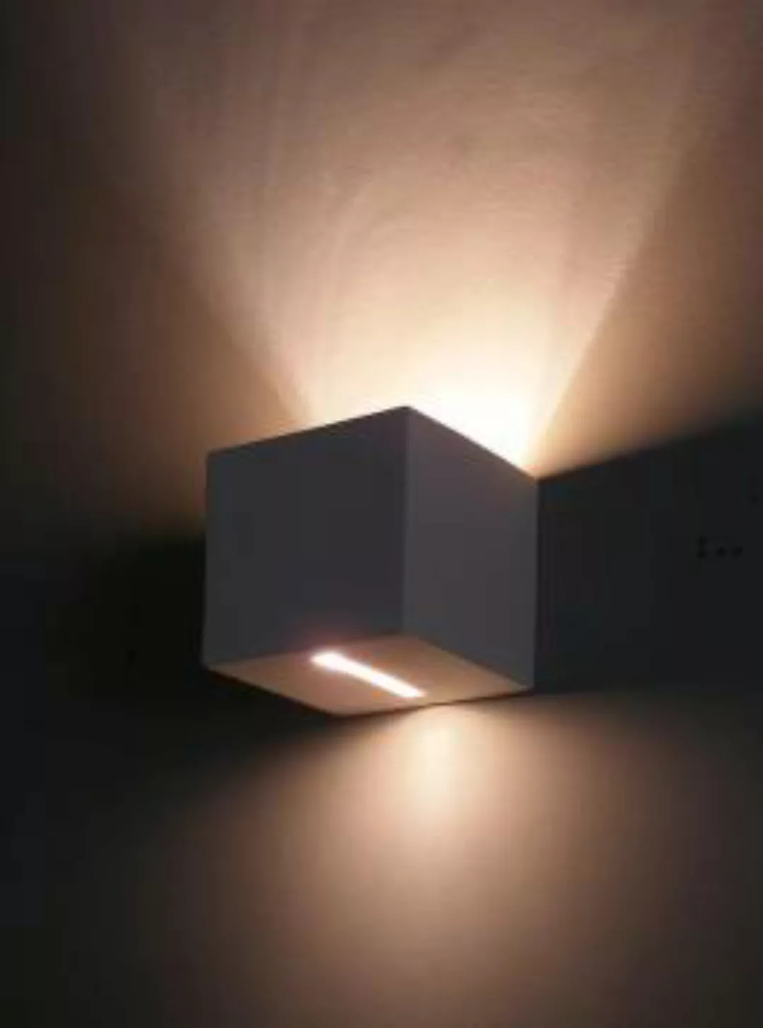 Wandlampe Weiß E27 Modern Gips Up Down indirektes Licht günstig online kaufen