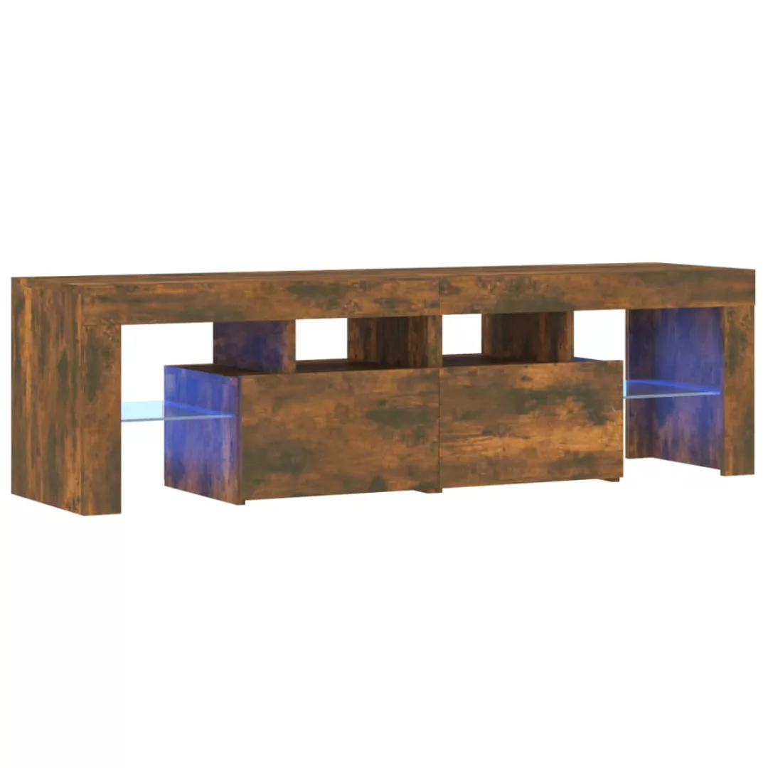 Vidaxl Tv-schrank Mit Led-leuchten Räuchereiche 140x36,5x40 Cm günstig online kaufen