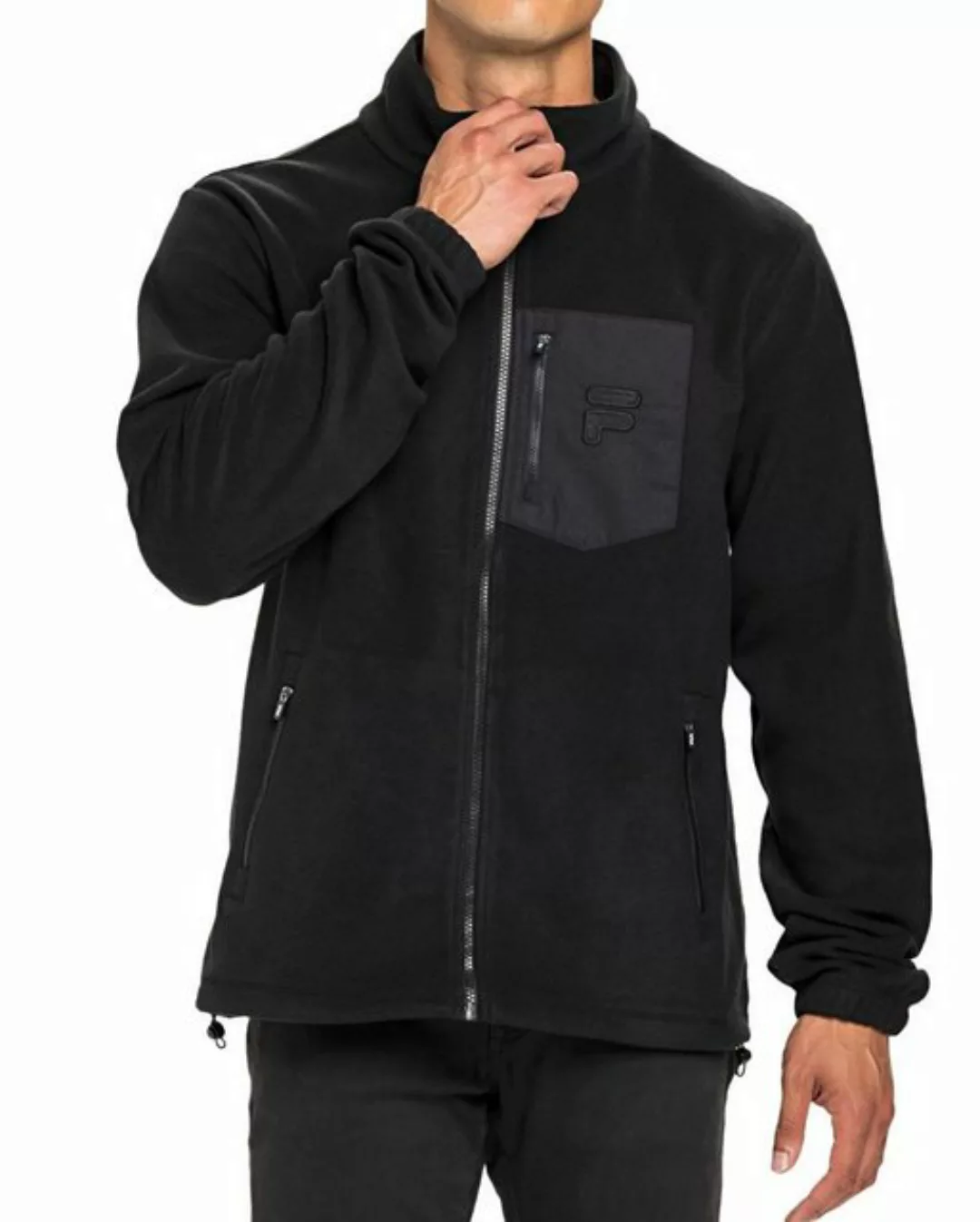 Fila Kurzjacke Fleecejacke mit Stehkragen - PAXTON Schwarz günstig online kaufen