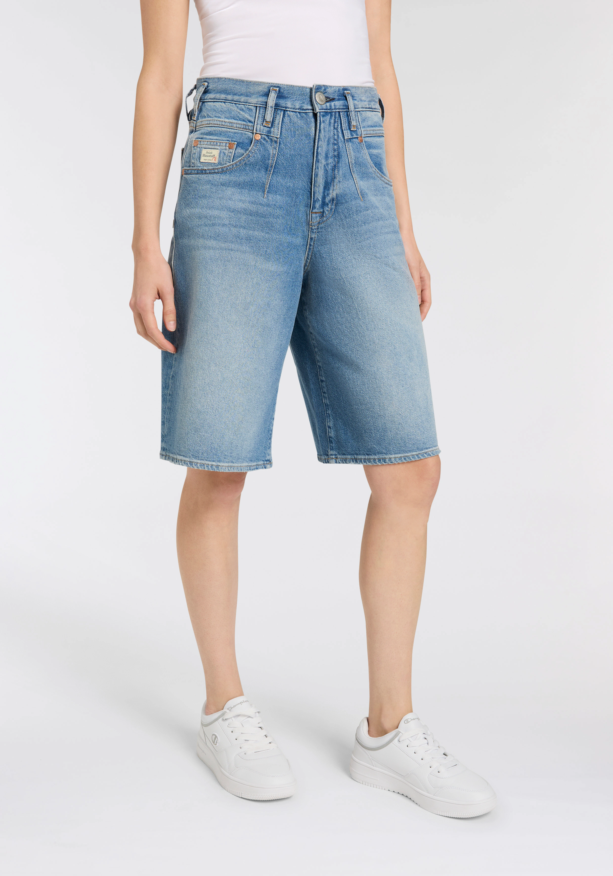 Herrlicher Jeansbermudas "Brooke Bermuda Denim", mit weitem Bein günstig online kaufen