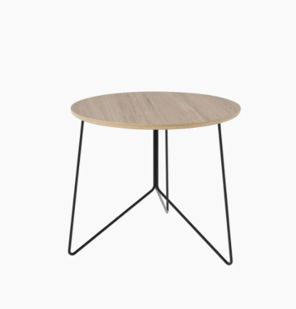 Miro stilvoller Couchtisch  Ø 40 cm, Höhe 49,8 cm Eiche massiv geölt günstig online kaufen