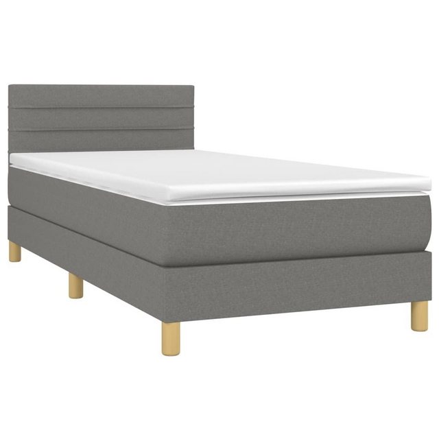 furnicato Bett Boxspringbett mit Matratze Dunkelgrau 100x200 cm Stoff (1-tl günstig online kaufen