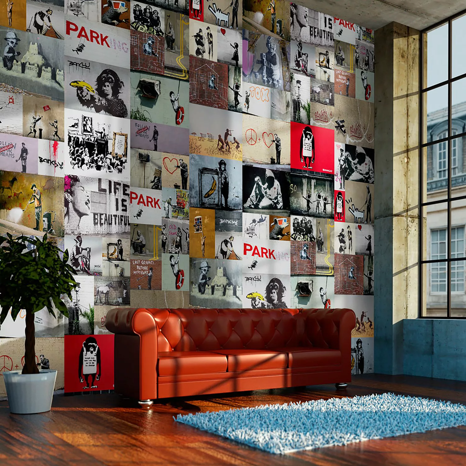 home24 Vlies Fototapete Banksy a Collage günstig online kaufen