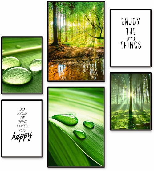 Artland Poster »Genieße die Natur«, Baumbilder, (Set, 6 St.), 6er Set, 2xDI günstig online kaufen