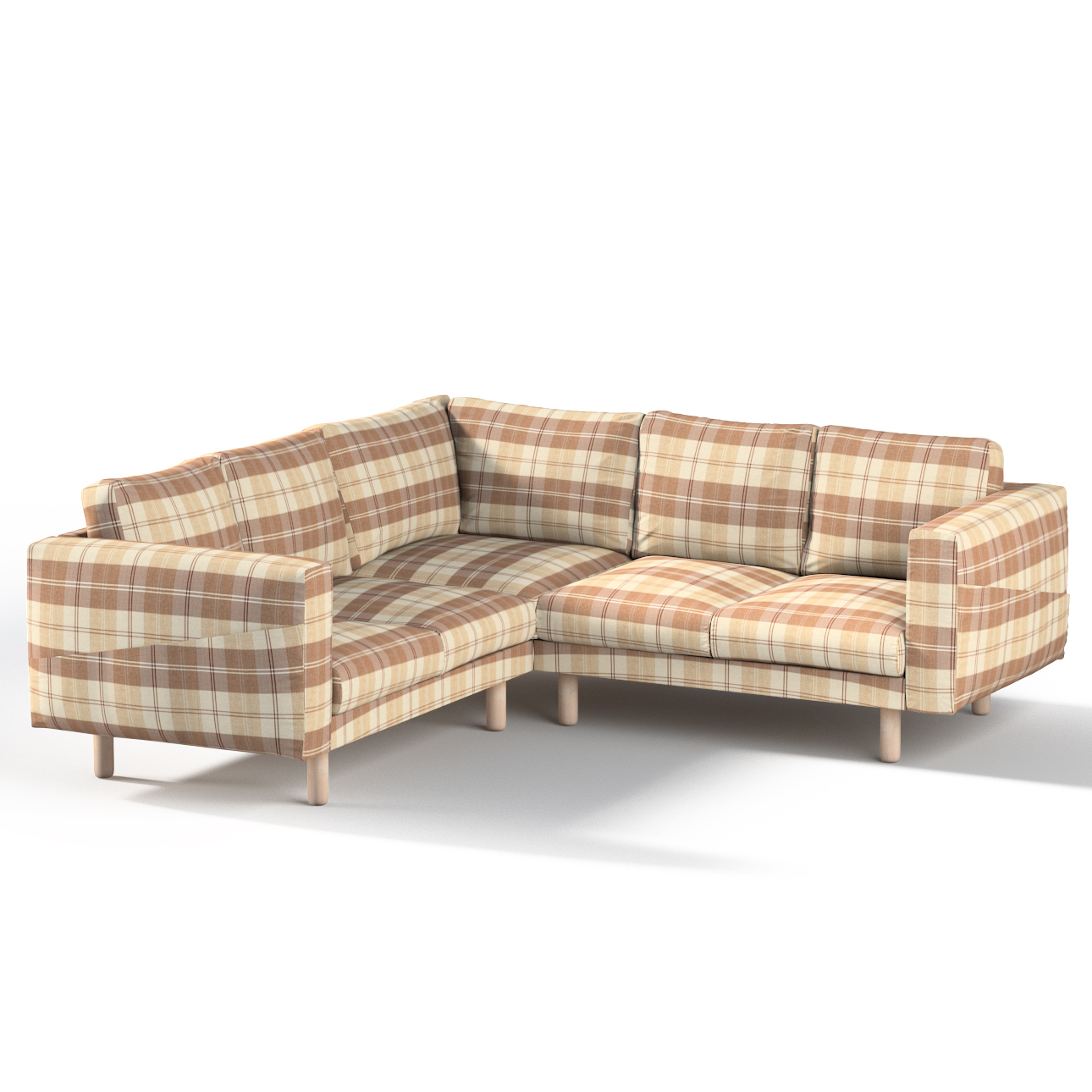 Bezug für Norsborg 4-Sitzer Ecksofa, braun-beige, Norsborg 4-Sitzer Ecksofa günstig online kaufen