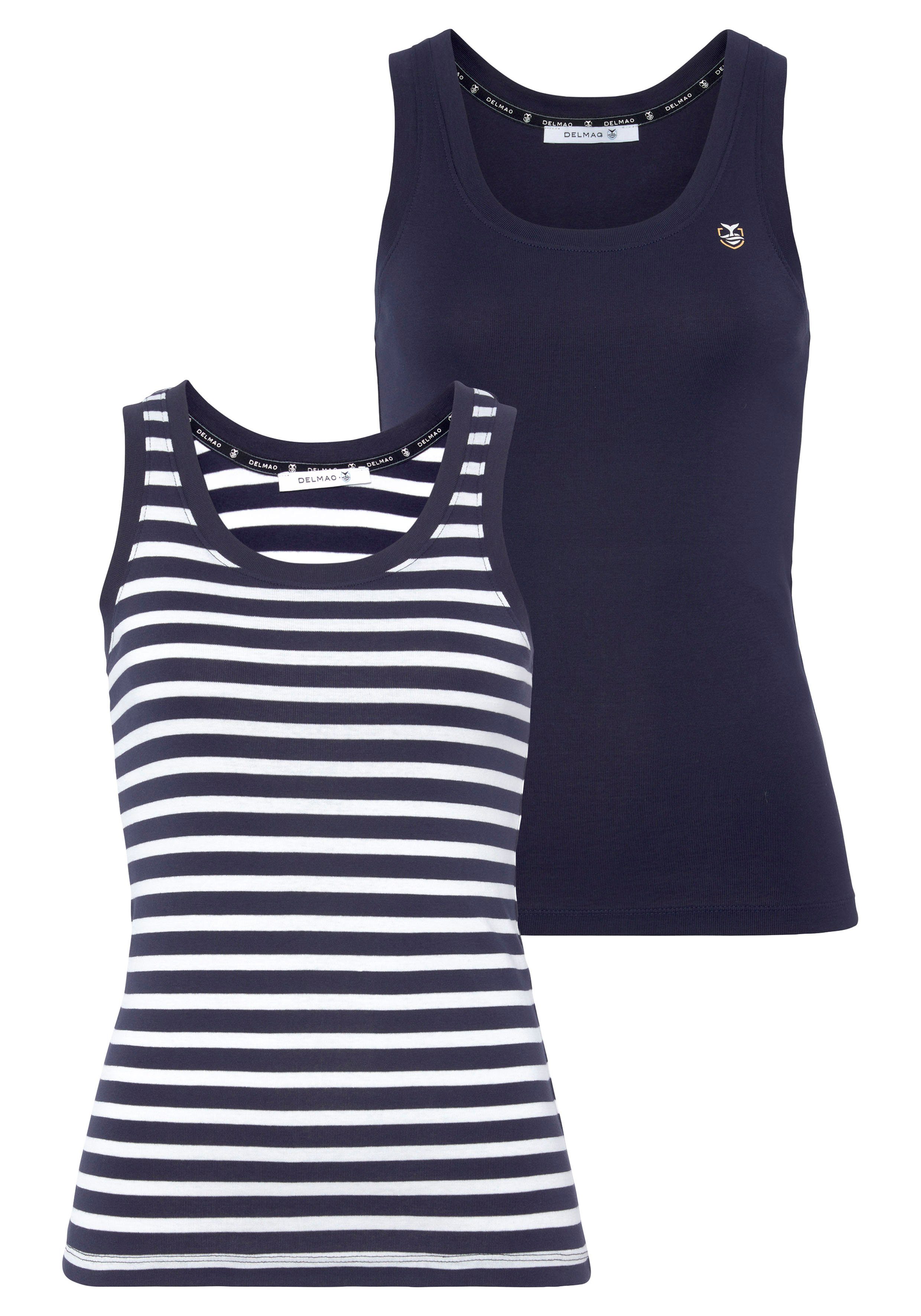 DELMAO Tanktop (2er-Pack) in unterschiedlichen Varianten günstig online kaufen