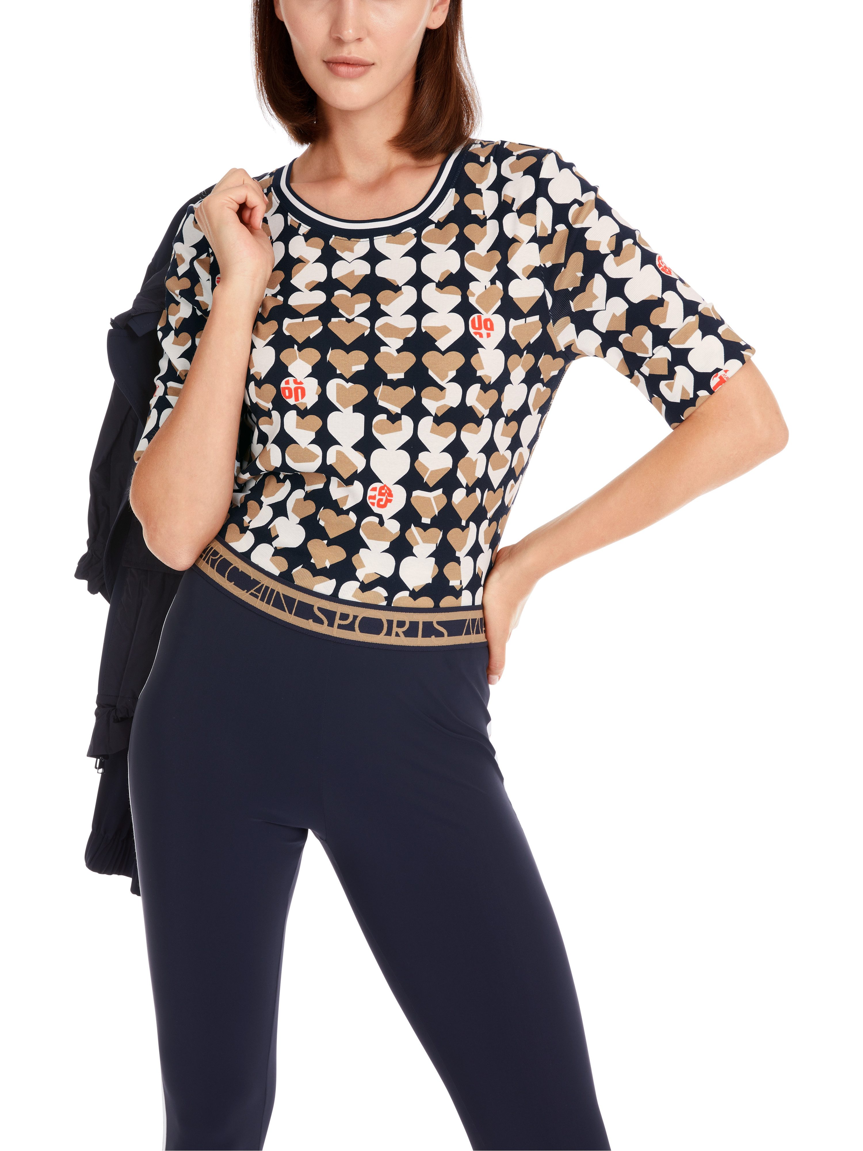 Marc Cain Rundhalsshirt "Heartbreaker" Premium Damenmode günstig online kaufen