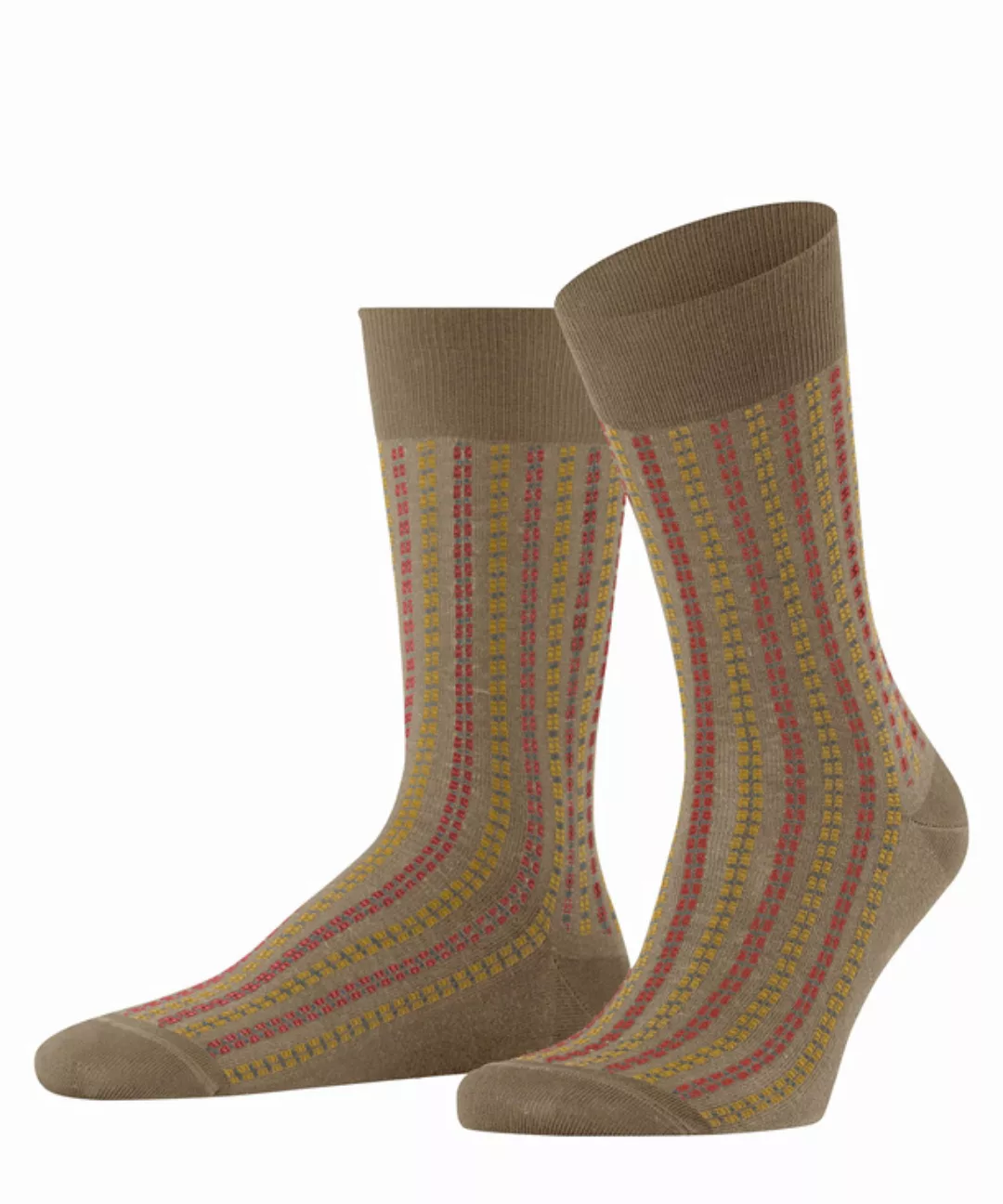 FALKE Pin Stripe Herren Socken, 39-42, Braun, AnderesMuster, Baumwolle, 124 günstig online kaufen
