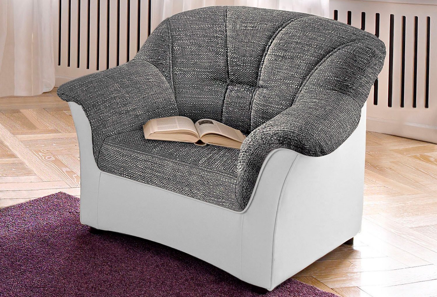 DOMO collection Sessel "Flores auch in Leder", wahlweise mit Federkern (nic günstig online kaufen