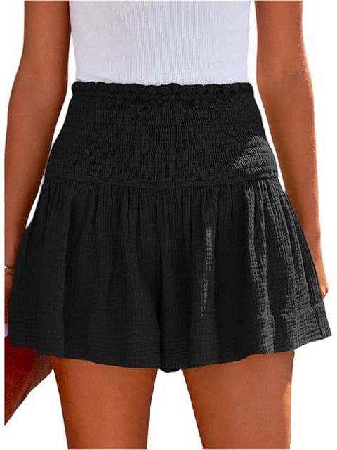 KIKI Strandshorts Shorts Damen Sommer Baumwolle Elastisch High Waist Strand günstig online kaufen