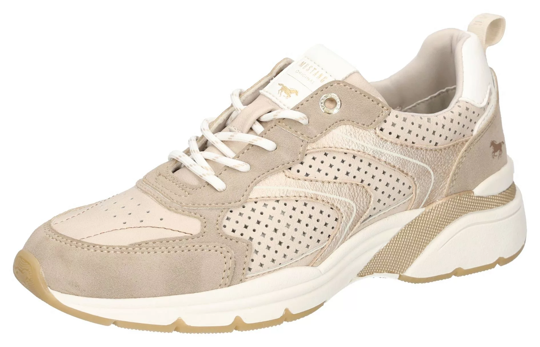 Mustang Shoes Sneaker, Slipper, Schnürschuh mit modischer Lochung günstig online kaufen