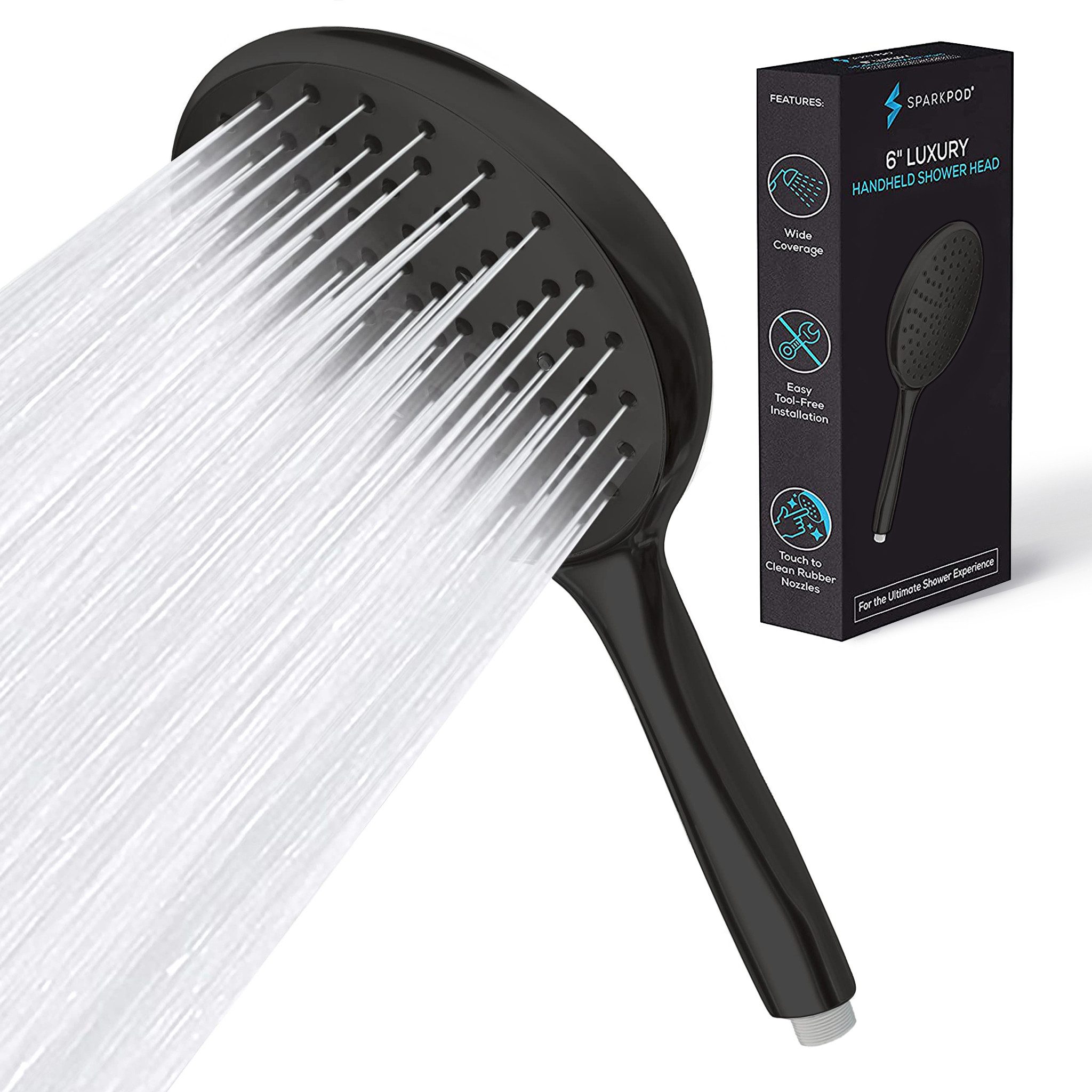 sparkpod Handbrause XXL Regendusche Hochdruck Handbrause günstig online kaufen