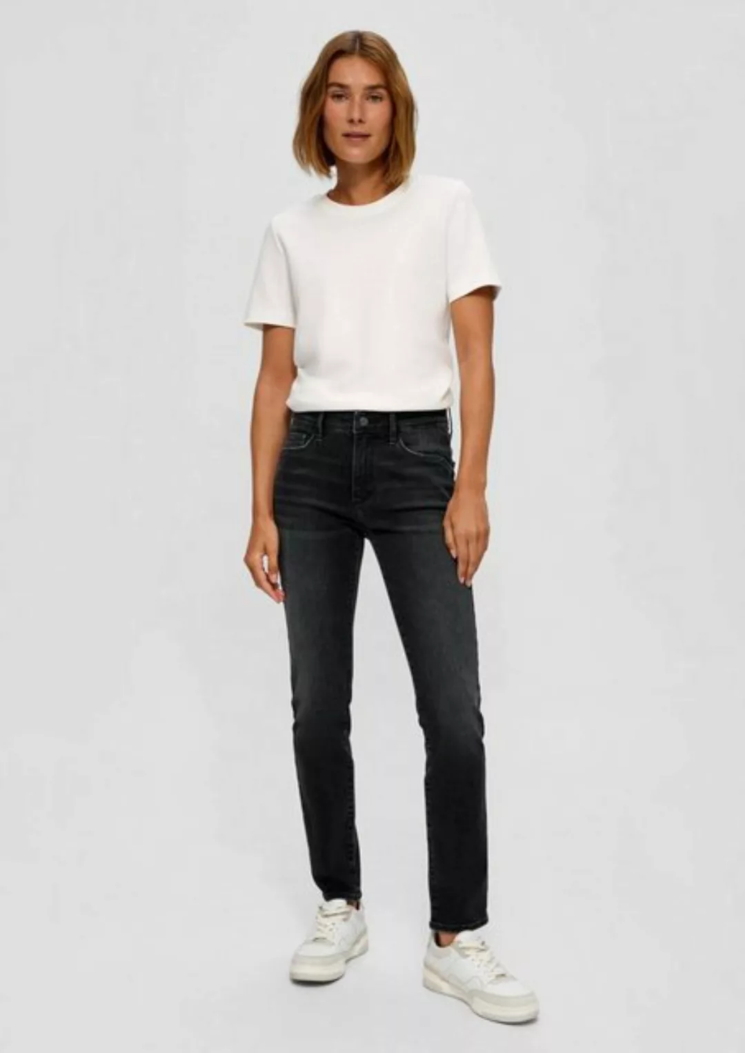 s.Oliver 5-Pocket-Jeans Jeans Betsy / Slim Fit / Mid Rise / Slim Leg / Baum günstig online kaufen