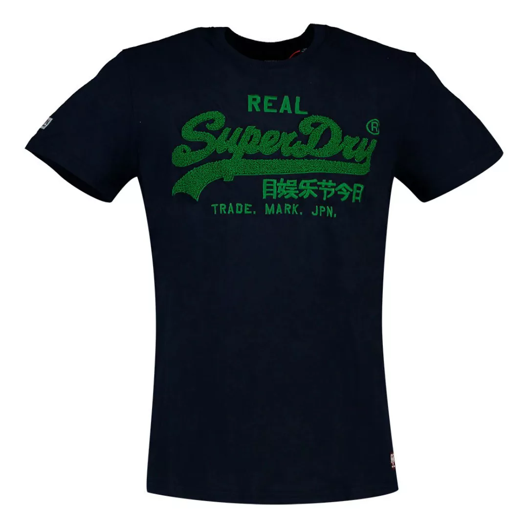 Superdry Vintage Logo Chenille 220 Kurzarm T-shirt L Nautical Navy günstig online kaufen